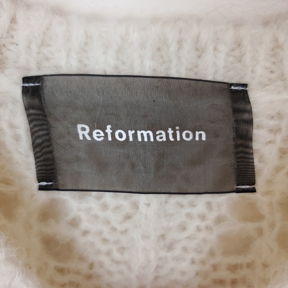 Reformation Jessi Pointelle Alpaca Blend Pullover Sweater - Picture 3 of 6